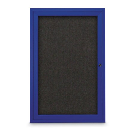 United Visual Products Slim Enclosed Corkboard, 11"x13-1/2", White Alum Frame/Apricot UVEB1113-WHITE-APRICOT